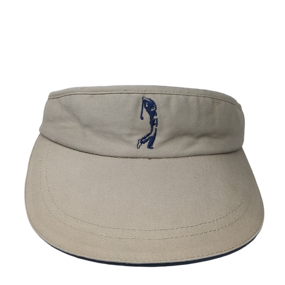 Cherokee Slideback Sun Visor Hat Brown OSAdjust able Embroidered Lightweight